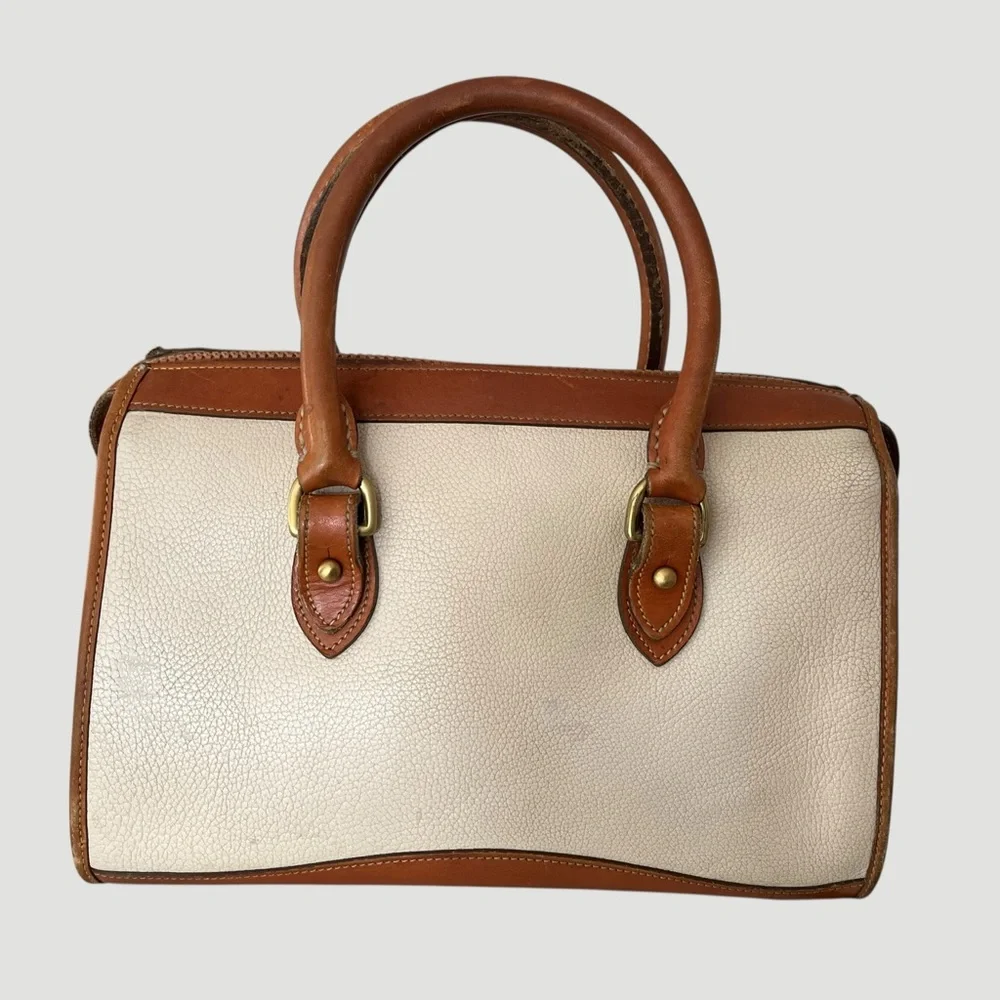 Dooney & Bourke White and Tan Satchel